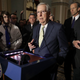 Senate Majority Leader Mitch McConnell (R-Ky.), center, approaches the microphones before talking with reporters following the weekly GOP policy luncheon at the U.S. Capitol on June 20, 2017, in Washington, D.C. (Chip Somodevilla/Getty Images)